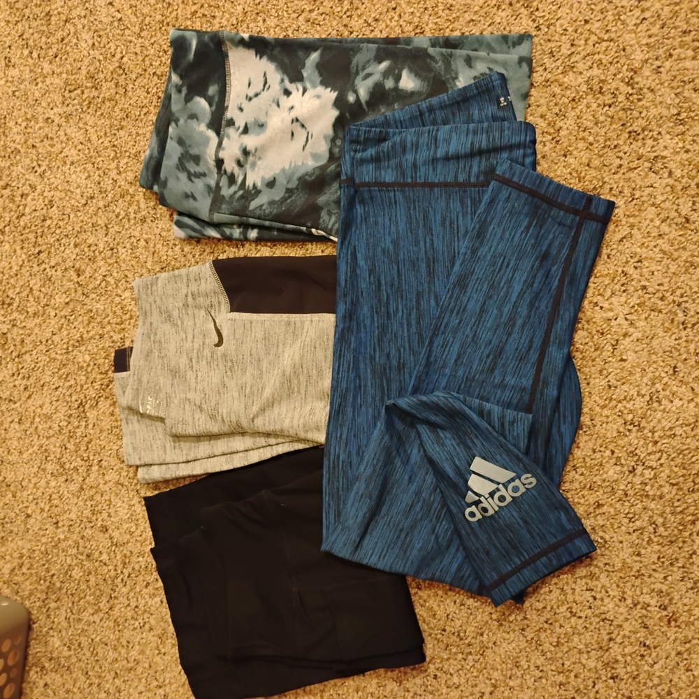 Nike Blue and Black Leggings